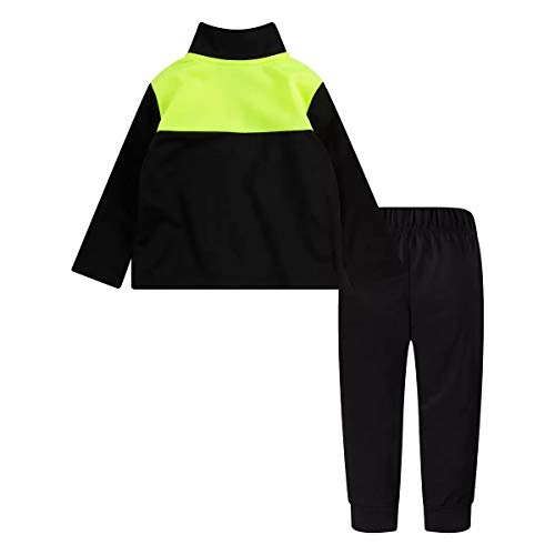 Nike Boy`s Jacket and Pants 2 Piece Set (Black(86G794-023)/Volt, 4)2