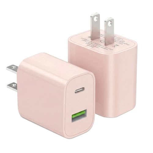 Image of 2 Pack USB C Charger Block, Dual Port Type C Wall Charger Fast Charging 20W Power Adapter Cube for iPhone 14 /14 Pro /14 Pro Max /14 Plus /13 /12 /11, XS /XR /X, iPad, Samsung, More