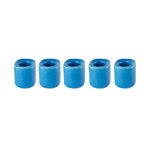 Mega Candles 5 Pcs Light Blue Ceramic Chime Ritual Spell Candle Holders, Great For Casting Chimes, Rituals, Spells, Vigil, Witchcraft, Wiccan Supplies & More #TOP1