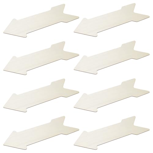 UNICRAFTALE 8Pcs Plaques Flèche En Bois Pour Artisanat Éléments Non Grands Panneaux Flèche Pour DIY Décoration Maison Panneaux Directionnels Pour Mariage...