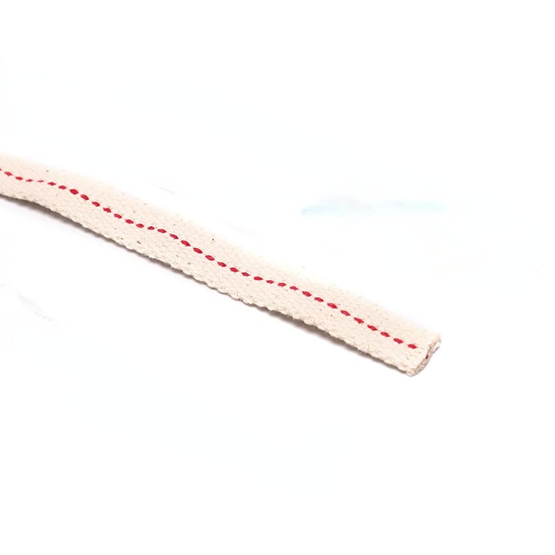 SourceTon Lot 2 Rouleaux Mèche Plate Coton 1,9 Cm – 1,9 M Chacun, Noir & Rouge Pour Lampe Huile, Paraffine, Lanterne Kérosène