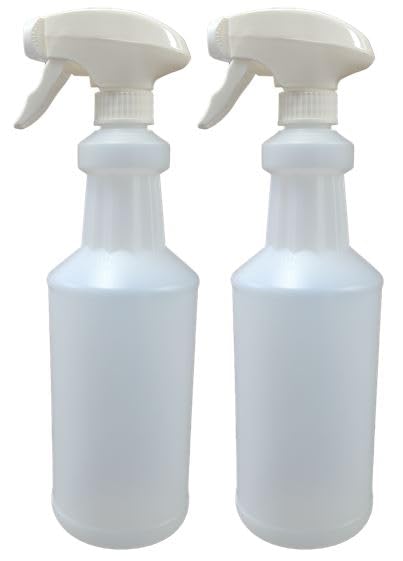 Bio 41 Spray Bottle 32 oz, Plastic, Empty, Refillable, Reusable, Container with Trigger Sprayer (2 Pack)