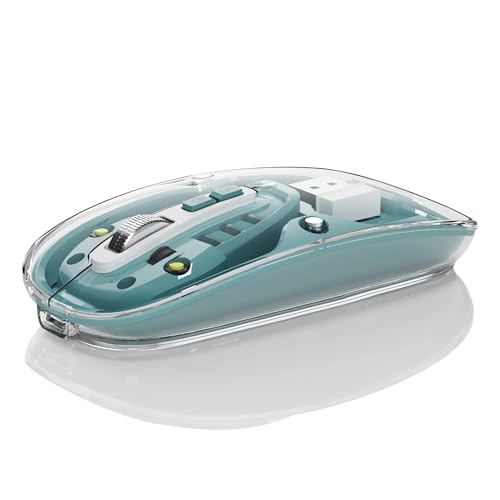 Uiosmuoh M133 Ratón Inalámbrico Bluetooth,Ratón Inalámbrico Recargable Silencioso (Tri-Mode:BT...