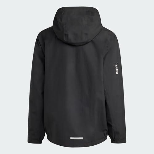 adidas Unisex Kids Terrex Kids Multi 2 Layer CLIMAPROOF Rain Jacket, black/black, 11-12 Years