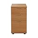 Office Hippo Strapazierfähiger Aktenschrank, robuster Schubladenkasten, abschließbarer Bürostauraum für A4- oder Kanzleiakten-Ablage, Buche, 3 Schubladen