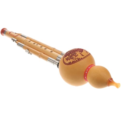 Hulusi instrument ethnique en bambou doré idéal pour offrir aux passionnés de culture chinoise
