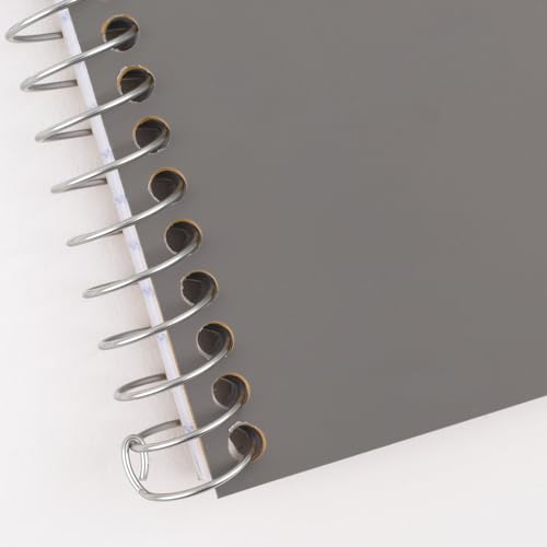 Image of Five Star Spiral Notebook, 2 Subject, College Ruled, 9 1 /2 inch x 6 inch 80 Sheets, Gray (840029AA3-ECM) (Pack of 12)