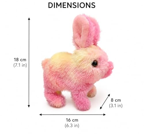 Image of Rabbit Interactive Electronic Pet Plush Bunny Toy with Sounds | Educational Interactive Bunny Rabbit Toy for Baby Kids | Animated Walking Wiggle Ears Twitch Nose Gift for Birthday.