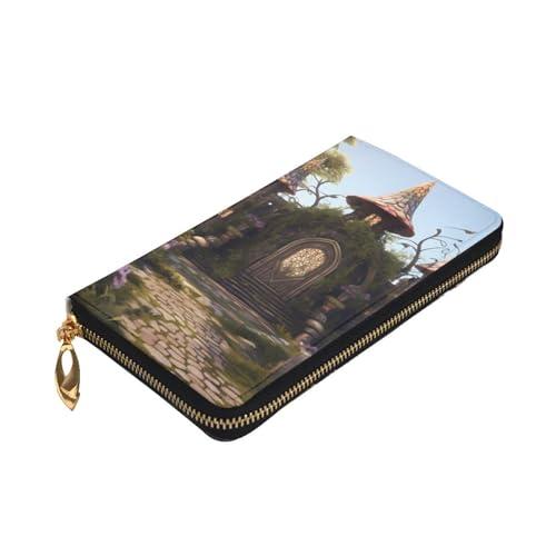 Leather Wallet - Stylish and Durable Wallet for Women with Multiple Compartments and Zipper Design Gothic Fairy Garden Picture3