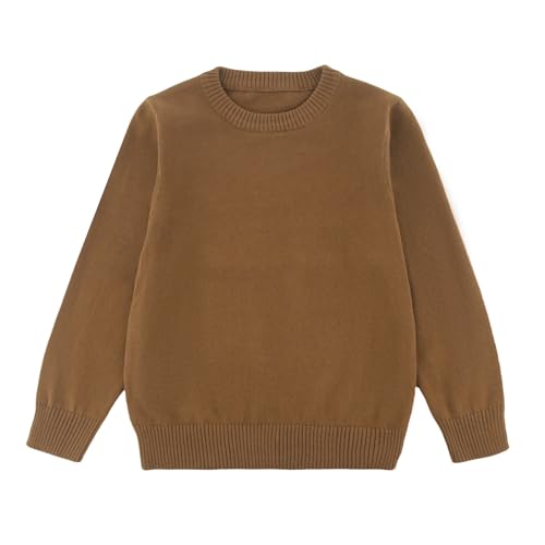 Toddler Boys Girls Crewneck Cable Knit Sweaters Kids Long Sleeve Chunky Pullover Tops 18 Months-8 Years
