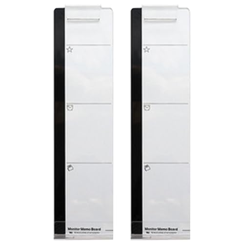 2pcs Computer Monitor Memo Boards Side Notes Reminders Message Holders Office Desktop Screen Side Memo Boards Adhesive Home Office