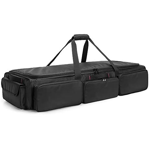 SAMDEW Underseat Storage Bag Fit for SuperCrew Cab, Truck Under Seat Organizer with 4 Detachable Inner Dividers & Anti-slip Bottom for Full Size Trucks, Black Cover