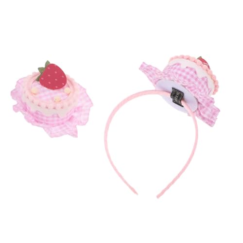 Barrettes décoratives gâteau d'anniversaire rose | Le cadeau idéal pour fille