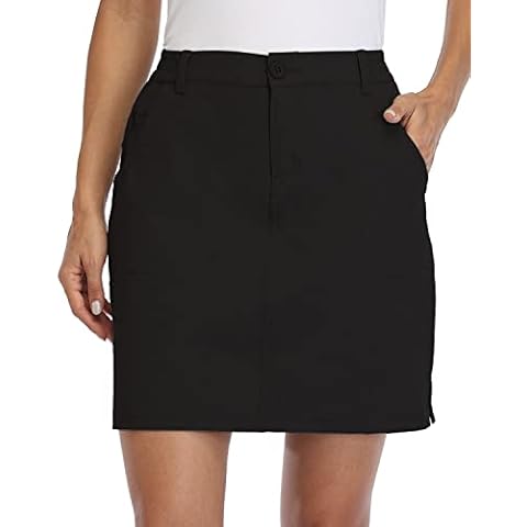 Willit - Falda de golf para mujer con cremallera y bolsillos resistentes al agua Cover