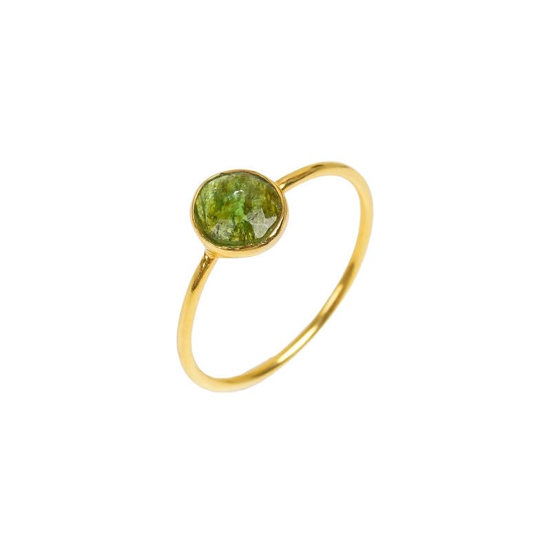 Bague en tourmaline rose pour elle ou lui au style naturel