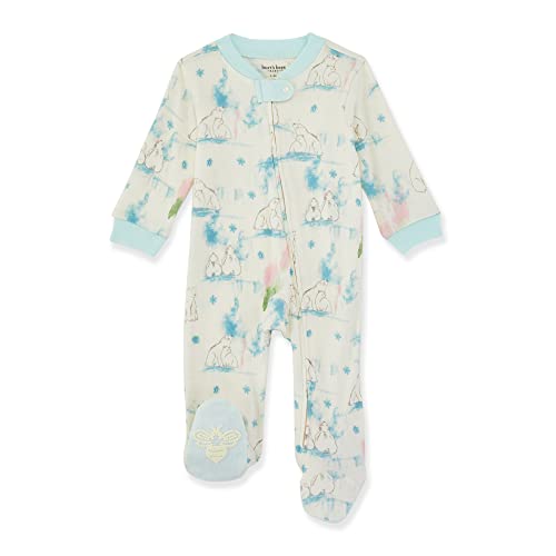 Image of Burt's Bees Baby baby-girls Sleep and Play Pjs, 100% Organic Cotton One-piece Pajamas Zip Front Loose Fit Romper Jumpsuit