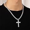 ShiWuYou Men's Stainless Steel Nail Cross Pendant Necklace, Cross Necklace for Men,Stainless Steel Cross Necklaces, for Christian Birthday Christmas Easter Gifts Thanksgiving Day #2