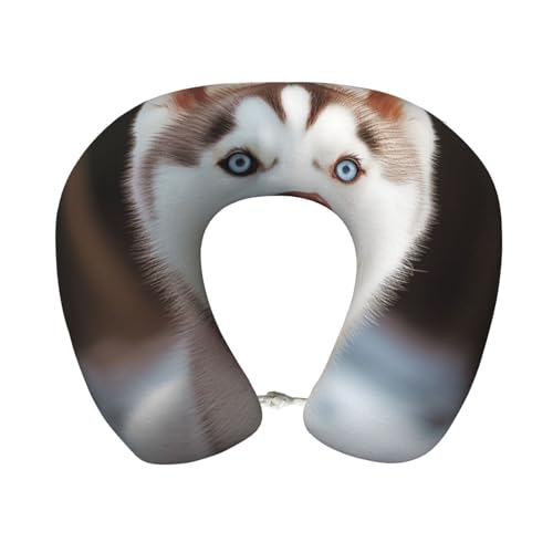Almohada de viaje espuma viscoelástica 30 cm cómodo miniatura 1