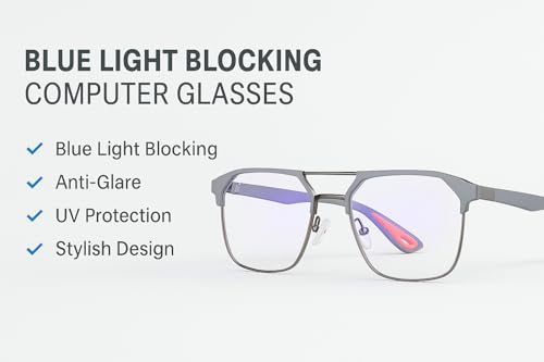 Image of Blue cut Light Blocking Glasses | Anti Glare Eyewear | Uv Protection Eye Glass For Men | Computer Glasses For Mobile /laptop Use |