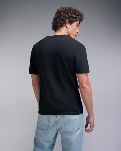 Image of Men's Cotton-Polyester Crew Neck Half Sleeve Relaxed Fit Tee | Workout-from-Home Casual Sports T-Shirt for Travel, Cafes, Walks & Lounge (XM1005)