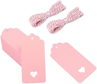 300g/m² Large Paper Gift Tags - 4.5x9.5CM Kraft Luggage Tags Labels - Blank Parcel Tags with String for Wedding Gift Decoration