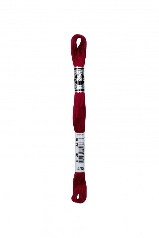 DMC Size 25 Coton A Broder Special Embroidery Thread - 498 Wine - Each — image 1