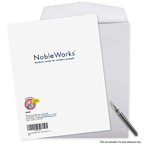 NobleWorks Jumbo Humorous Birthday Paper Card 8.5 x 11 Inch with Envelope (1 Pack) Big, Jumbo Bday Jumbo Asses Birthday J0690 - Thumbnail 7
