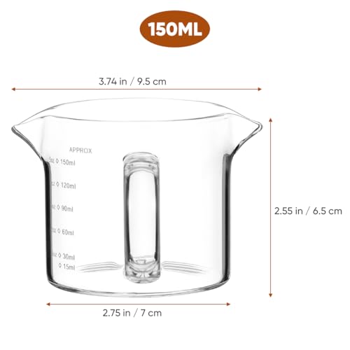 Jarra medidora transparente 150 ml con pico vertedor miniatura 4