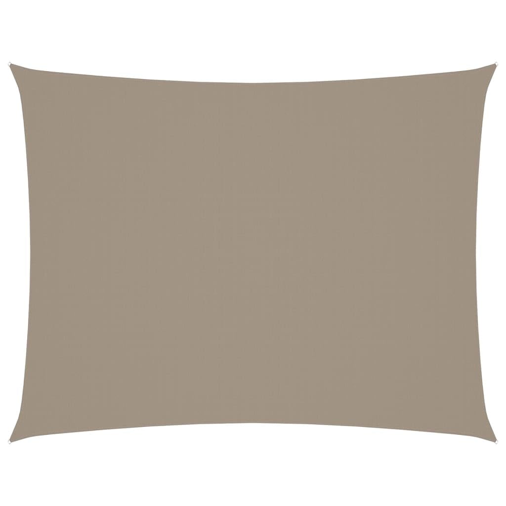 Voile d'ombrage rectangulaire protection UV bâche extérieure étanche Oxford 6x7 m taupe