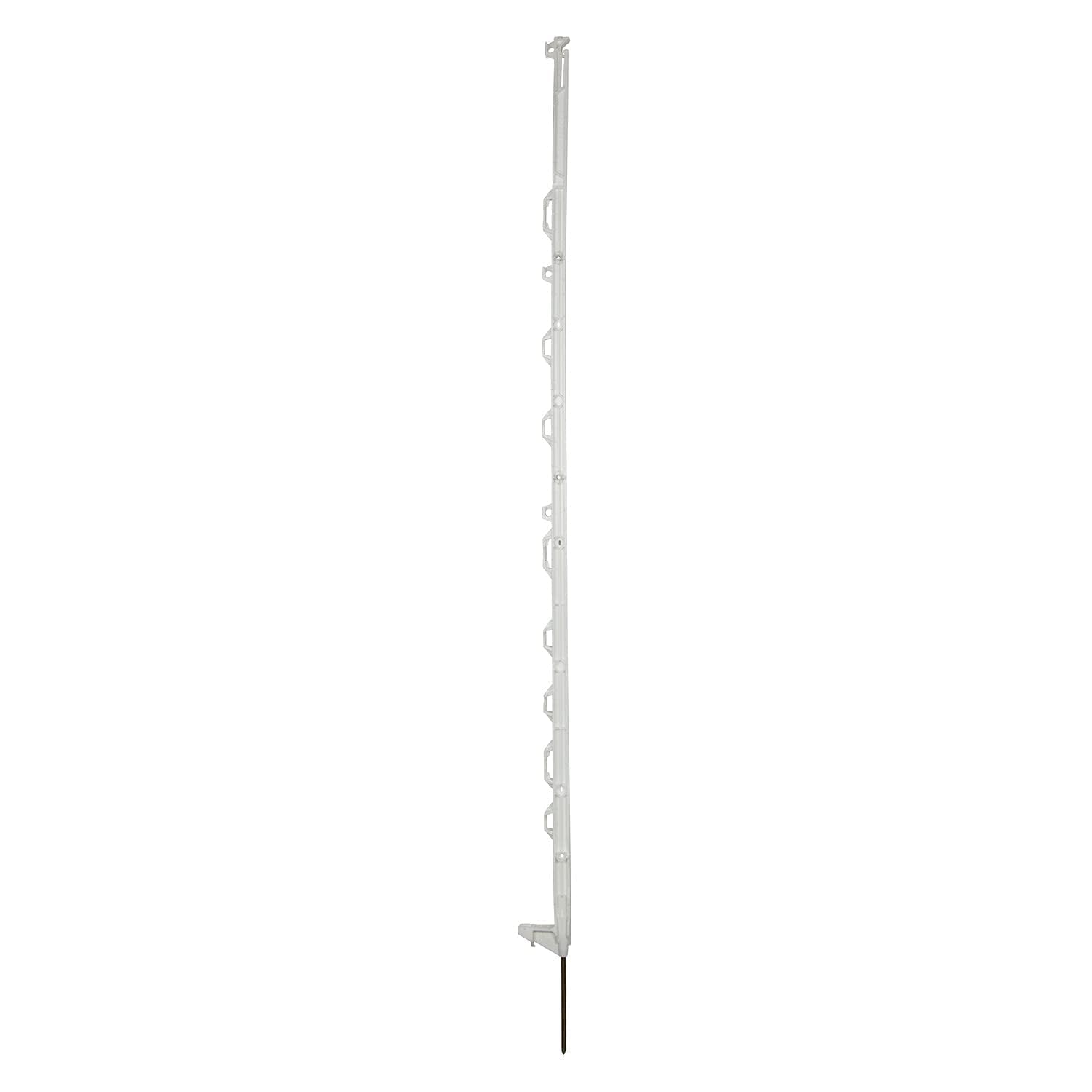 horizont Postes de plástico blanco, altura 71 cm, 108 cm, 138 cm, de 5 a 10 unidades, poste individual, poste de plástico con ojales para cintas, cuerdas, trenzas, cercas de pastos (138, 10)