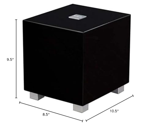 Image of REL Acoustics Tzero MKIII Powered Subwoofer - 6.5-Inch Down-Firing Driver with Class D Amplifier, RCA Inputs, Compact Design for Home Theater, Stereo Systems, and Surround Sound - High Gloss Black