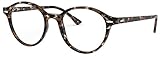 Ray-Ban Rx7118 Dean Round Prescription Eyeglass Frames, Brown Havana/Demo Lens, 48 mm