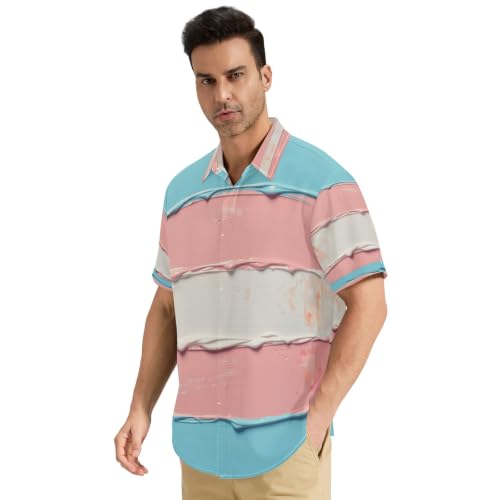 Chemise homme douce décontractée bleu pâle pour la Pride défilé LGBT