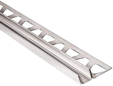 Schluter Deco-SG Tile Edging Trim (1/2, Brushed Stainless Steel 15mm (EB))