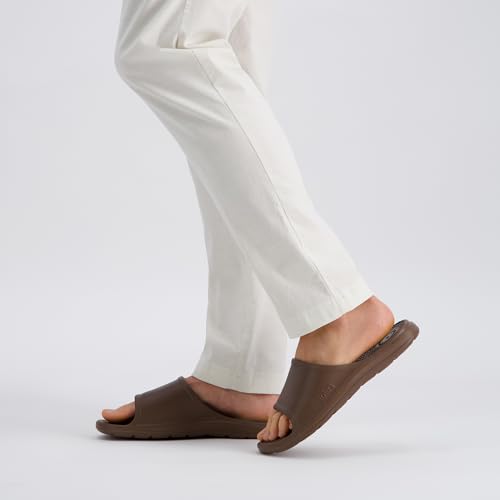 Image of Totes Men's Everywear Slide Sandals Lightweight Waterproof Comfort Slides with Cushioned Footbed for Pool, Beach & Everyday Wear