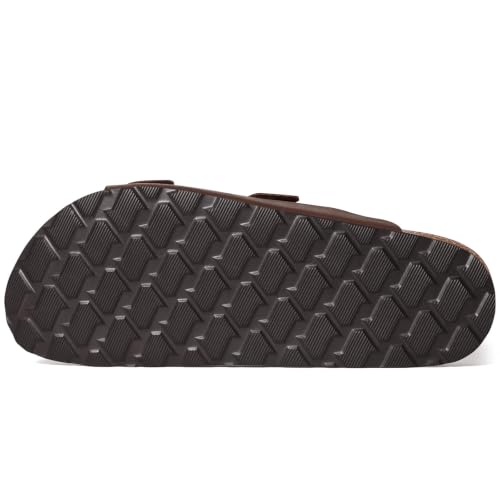 Image of Litfun Unisex Cork Footbed Sandal Summer Slip On Slide Sandals with Adjustable Buckle for Women Men