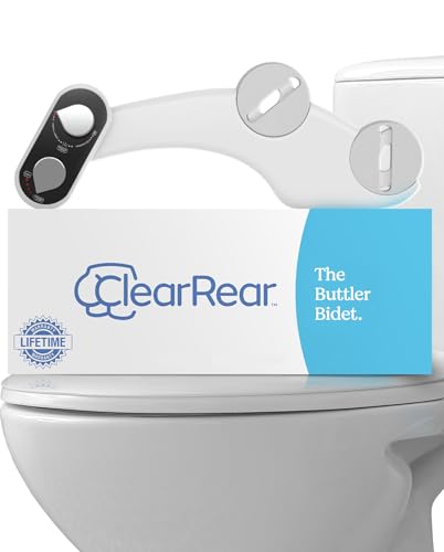Clear Rear Bidet Attachment for Toilet - Self-Cleaning Dual Nozzle Bidet Toilet Seat with Adjustable Water Pressure - Easy Installation - Hygienic Toilet Accessories
