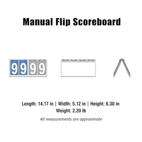 Marcador manual de cuatro dígitos para tenis de mesa y básquetbol miniatura 7