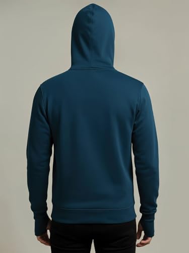 Image of ADRO Men Balaclava Hoodies | 320 GSM Soft Cotton Zipper Hoodie | Thumb-Hole Cuff Gloves | Travel Jacket with Hood | Winter Sweatshirt