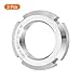 uxcell M33 x 1.5mm - 2Pcs Retaining Four-Slot Slotted Round Nuts - 304 Stainless Steel Round Lock Nut for Various Rolling Bearings, Industrial Field, Silver