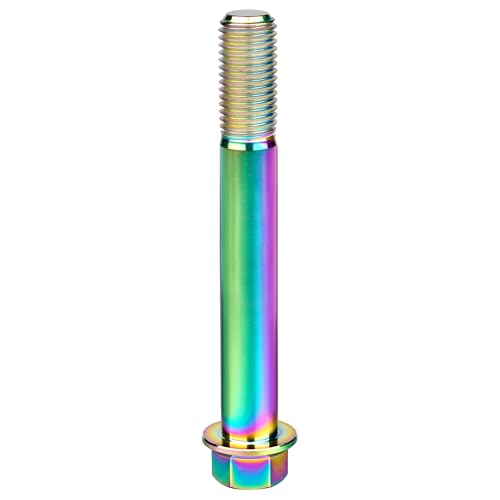 Image of Titanium Bolt M12 30 35 40 45 50 55 60 65 70 75 80 85 90mm Hex Small Flange Head for Motorcycle Car Modification Pack of 4 (M12x90mm Pitch 1.5, Multicolored)