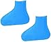 Aoyo 1 Par Corto/Alto Tubo de látex Impermeable de la Lluvia Zapatos Cubiertas Unisex Resistente al Deslizamiento Cargador de Lluvia Overshoes (Color : Blue, Size : M)