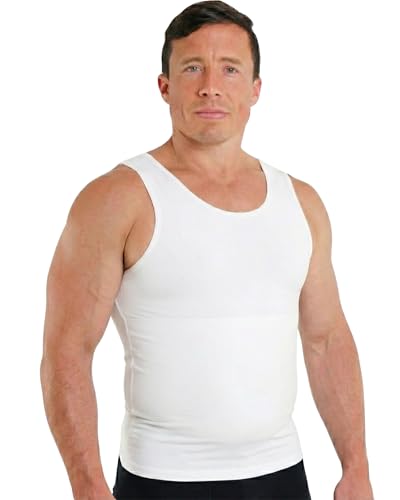 Esteem Apparel Max Mens Compression Shirt for Chest and Body Shaper Belly Slimming Shapewear Undershirt Tank Top for Men