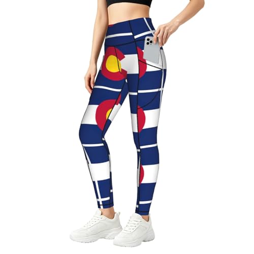 Leggings de la bandera de Colorado para mujer mallas de gimnasio perfectas para yoga diario