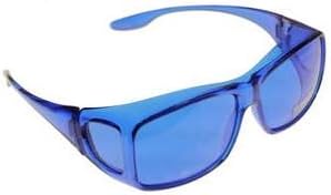 Color Therapy Glasses Fits Over Prescription Glasses (Blue)