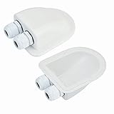 2 Pcs Pasamuros Placa Solar Camper Protector Pasacables de Techo Solares IP68 Impermeable con 2 Entrada para Cable de Diámetro 6-12 mm Pasacalles Placa Solar para Caravana Furgo Camper Barco