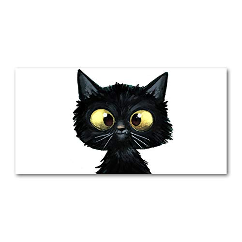 Fond de hotte verre chat noir Tulup pour sublimer la décoration d'une cuisine contemporaine