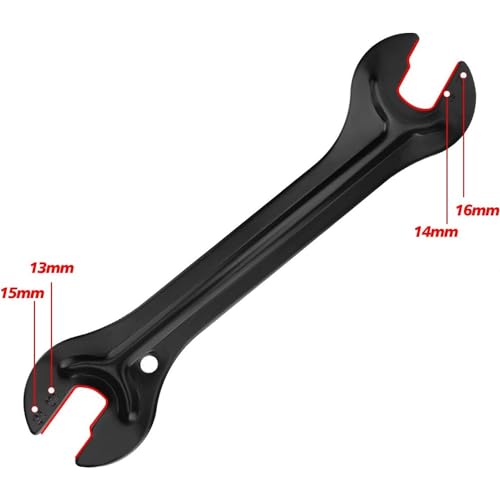 Fixinus 2 Pieces Bicycle hub Wrench, 13/14/15/16 mm Cone Wrench, Bicycle hub Wrench, Cone Carbon Steel Wrench for Bicycle hub Repair - Image 2