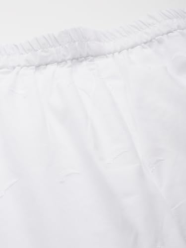 Image of feranoid White Chicken Embroidred Cotton Regular Fit Palazzo