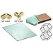 CRL HS2BR Cube Hexagon Tempered Glass Displayer With Brass Connectors
